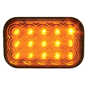 LED Amber Turn  Light Grommett Mount Rectangular