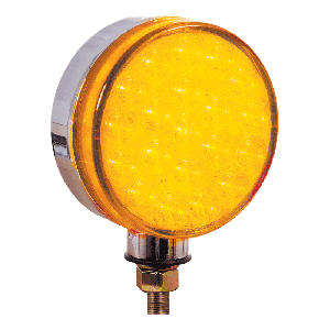 LED Lollipop Light Single Face Pedestal Type Amber