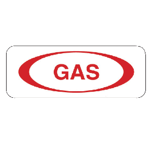 Gas Withoval Decal 2.25 Inch x 6"