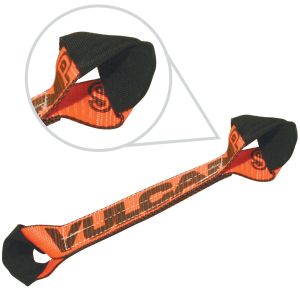 VULCAN Car Tie Down Axle Strap with Wear Pad Eyes - Eye and Eye - 2 Inch x 22 Inch - PROSeries - 4 Pack - 3,300 Pound Safe Working Load