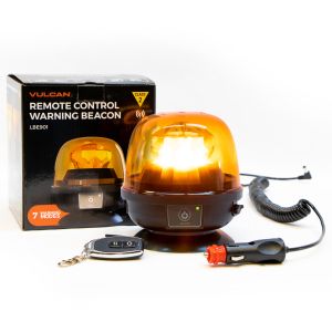 VULCAN Magnetic Amber Remote-Control LED Beacon - Class 2 - High Intensity - For Oversize Loads, Trucks, Trailers, SUVs, High Lows, and Pilot Cars