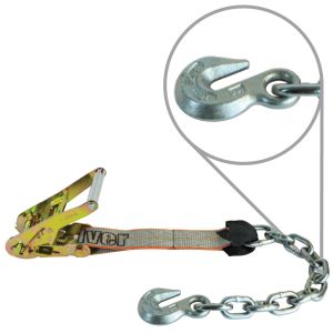 VULCAN Ratchet Short End with Chain Anchor - Silver Series - 3,600 Pound Safe Working Load