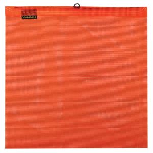 VULCAN Safety Flag with Wire Loop -  Bright Orange - Vinyl Coated Polyester Construction - 18 Inch x 18 Inch - 4 Pack