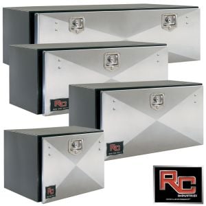 RCI Steel Underbody Toolboxes - Black with Stainless Door