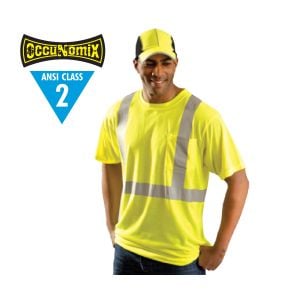 Reflective Wicking T-Shirt Ansi Class 2 Lime - 5XL