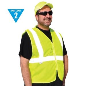 Class 2 Zipper Front Safety Vest