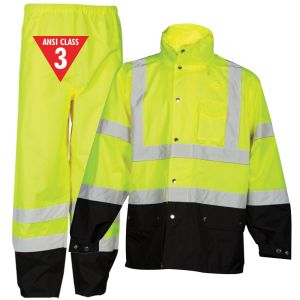 Class 3 Storm Cover Reflective Rain Suits