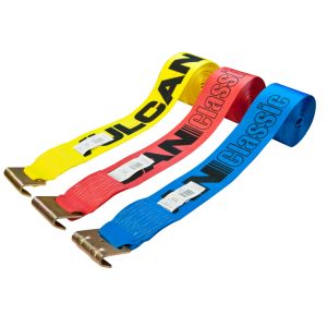 4" Winch Straps with Flat Hooks